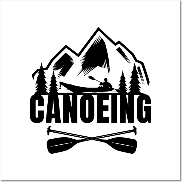 Canoeist Canoeing Wall Art by Foxxy Merch